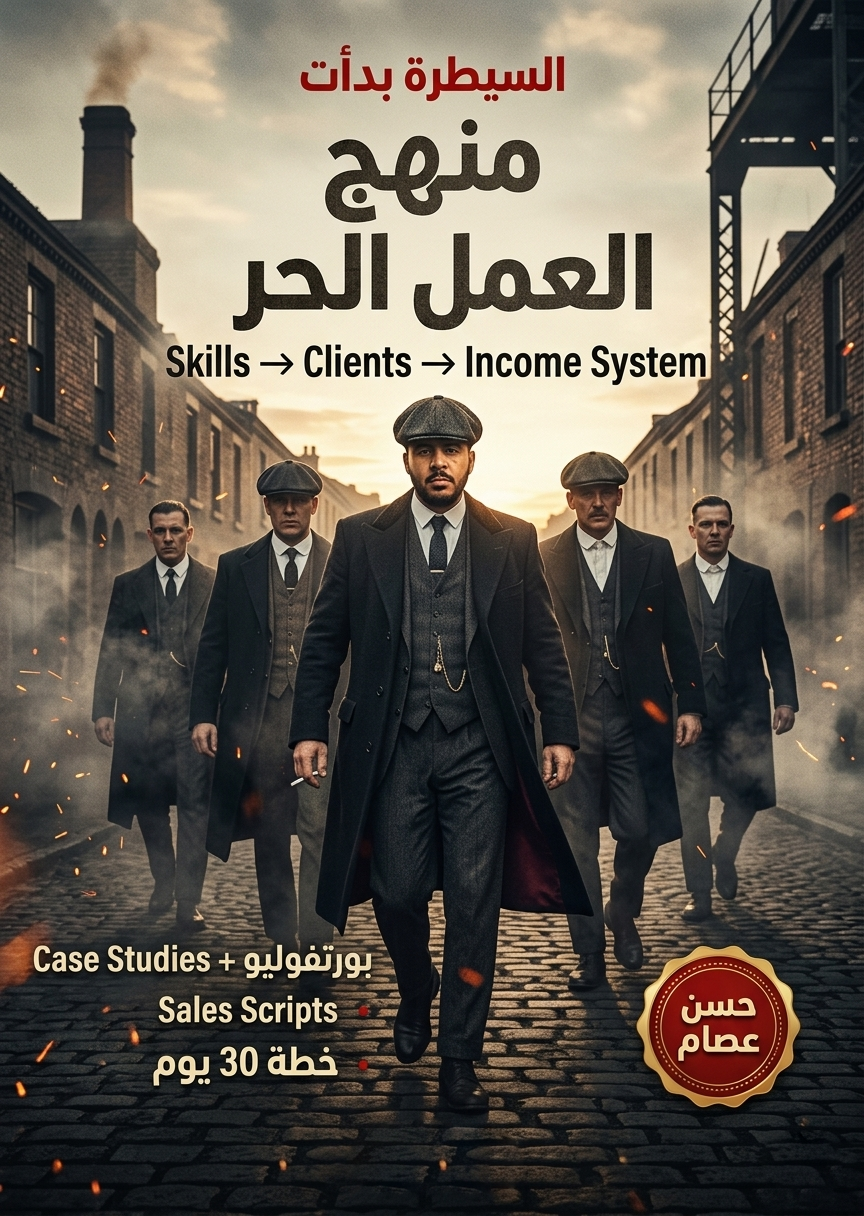 غلاف منهج العمل الحر واستراتيجية الدولفين لبناء نظام دخل من المهارات